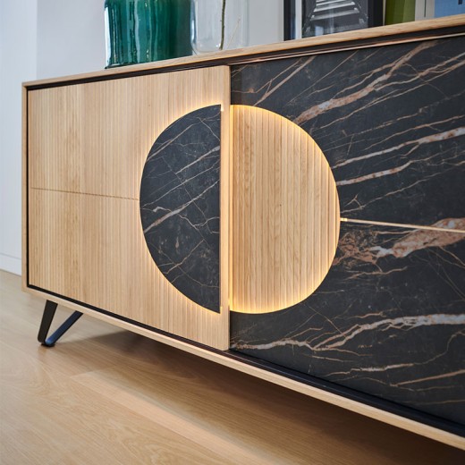 Petit Buffet 2 portes - SPHERE détails Petit Buffet 2 portes - SPHERE détails