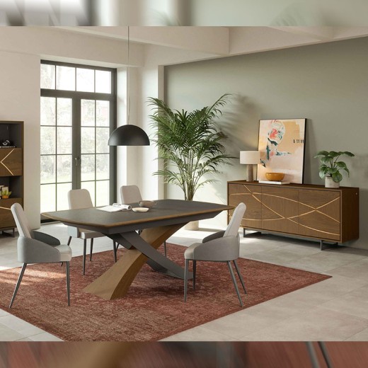 Table rectangle extensible - Santorin ambiance Table rectangle extensible - Santorin ambiance