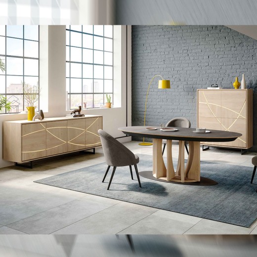 Table ovale extensible - Santorin ambiance Table ovale extensible - Santorin ambiance