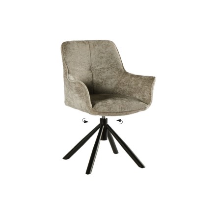 Fauteuil pivotant tissu - Ewing gris clair