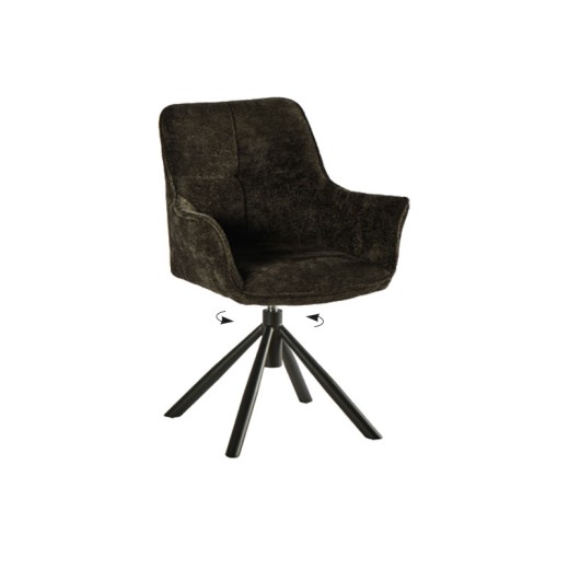 Fauteuil pivotant tissu - Ewing noir Fauteuil pivotant tissu - Ewing noir