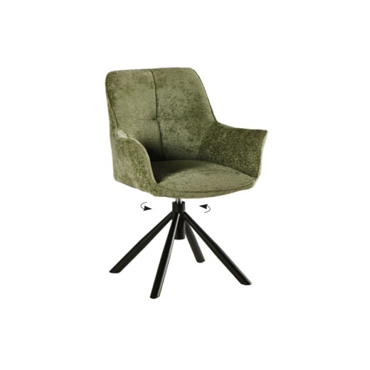 Fauteuil pivotant tissu - Ewing verte Fauteuil pivotant tissu - Ewing verte