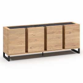 Buffet 4 portes xl imitation chêne - GRANDO 2