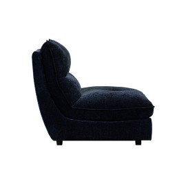 Chauffeuse 1 places tissu bleu - EMILIE 2