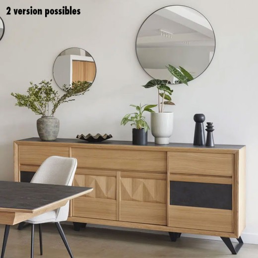 Buffet 4 portes 1 tiroir - Delta version pointes Buffet 4 portes 1 tiroir - Delta version pointes