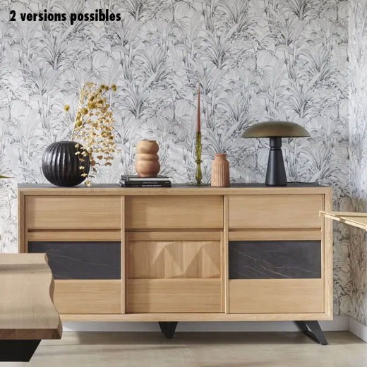 Buffet 3 portes 1 tiroir - Delta version pointe Buffet 3 portes 1 tiroir - Delta version pointe