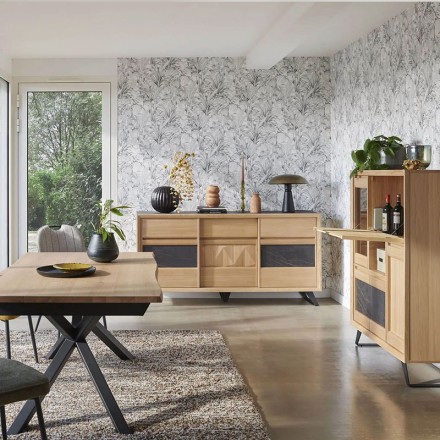 Buffet 3 portes 1 tiroir - Delta version pointe ambiance