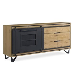 Buffet 3 portes 1 tiroir - 205 cm - sunset