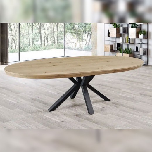 Table ovale extensible - Dune détails Table ovale extensible - Dune détails