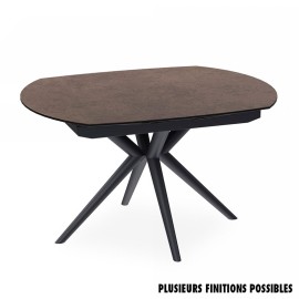 Table ovale 130 extensible céramique iron - Nymphéa