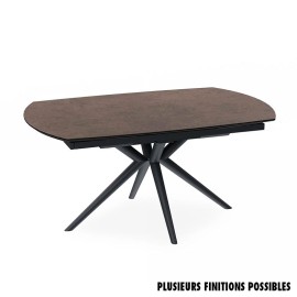 Table ovale 160 extensible céramique iron - Nymphéa