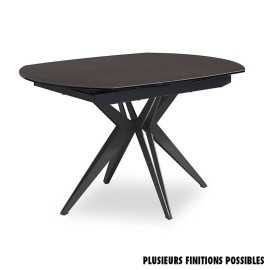 Table ovale 130 extensible céramique iron - Nénuphar