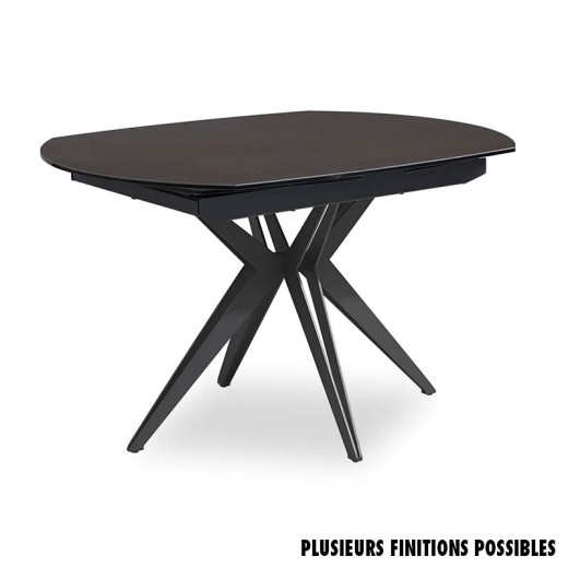 Table ovale 130 extensible céramique iron - Nénuphar Table ovale 130 extensible céramique iron - Nénuphar