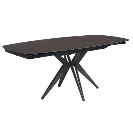 Table ovale 130 extensible céramique - Nénuphar détails