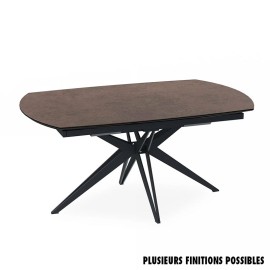 Table ovale 160 extensible céramique iron - Nénuphar