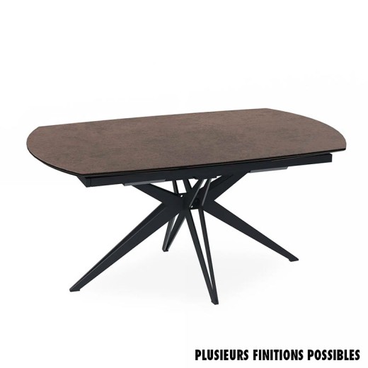 Table ovale 160 extensible céramique iron - Nénuphar Table ovale 160 extensible céramique iron - Nénuphar