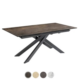 Table rectangle extensible céramique iron - Daphné