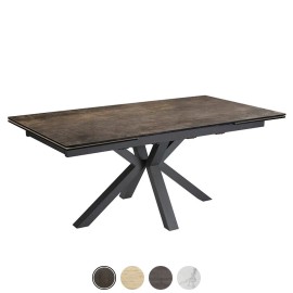 Table rectangle extensible céramique iron - Tournesol