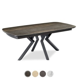 Table tonneau 190 extensible céramique iron - Anémone