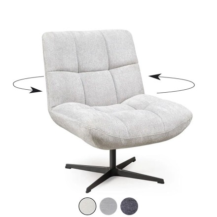 Fauteuil pivotant blanc - Angèle
