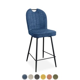 Chaise bar tissu bleu - Salomé