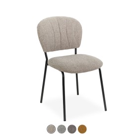 Chaise moderne tissu beige - Aude