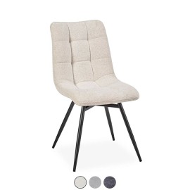 Chaise moderne tissu blanc - Angelo