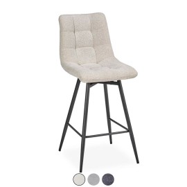 Chaise bar moderne tissu blanc - Angelo