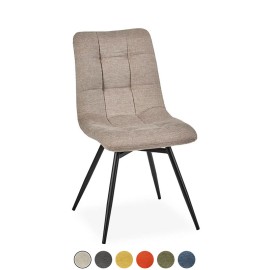 Chaise moderne tissu beige - Angela