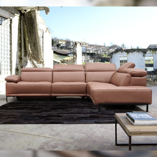 Salon d'angle cuir relax - Linus