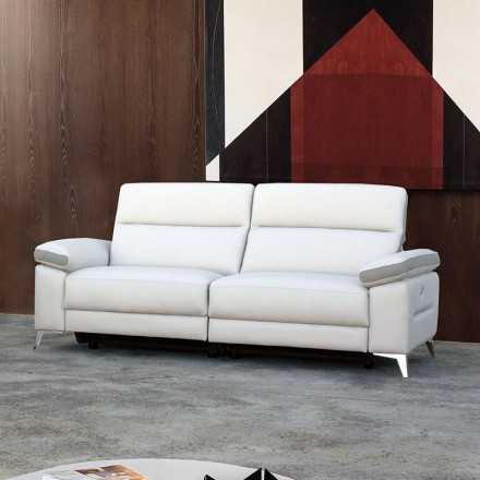 Salon 3 places cuir relax - Discovery