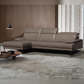 Salon d'angle cuir - Domino