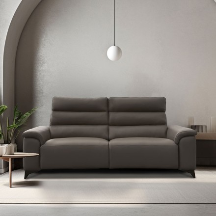 Canapé 2 places fixes cuir  - Elisir face