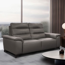 Canapé 2 places fixes cuir  - Elisir