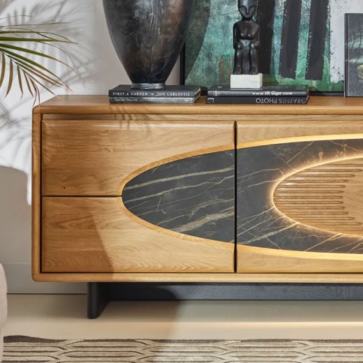 Buffet 4 portes - Thalès détails Buffet 4 portes - Thalès détails