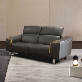 Canapé 2 places fixes cuir - Factor