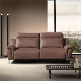 Canapé 2 places fixes cuir - Gemini