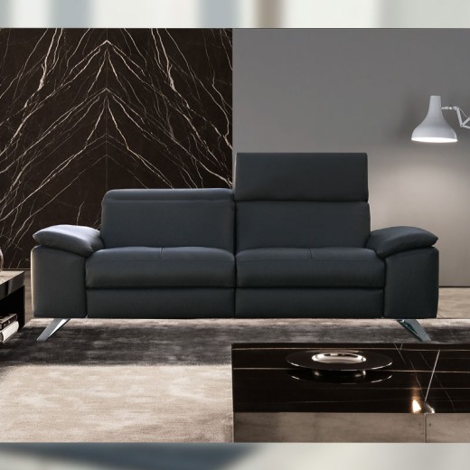 Canapé 2 places fixes cuir - Genius