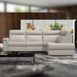 Canapé d'angle droit relax tissu - Mizar 2