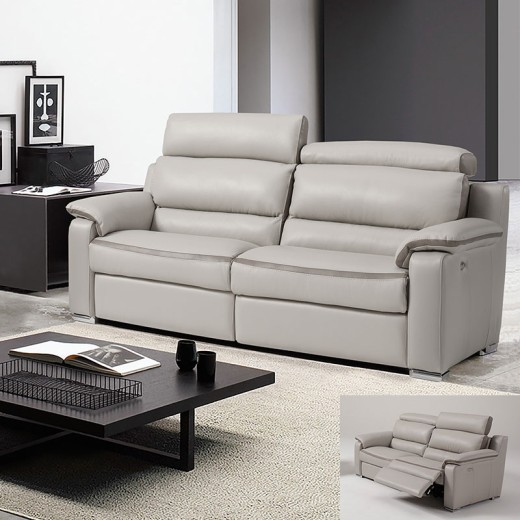 Canapé 3 places relax cuir - Mercury