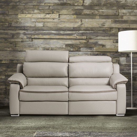 Canapé 2 places fixes cuir - Mercury