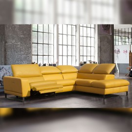 Canapé d'angle droit relax cuir - Maxim