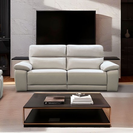 Canapé 3 places relax cuir - Lupin face