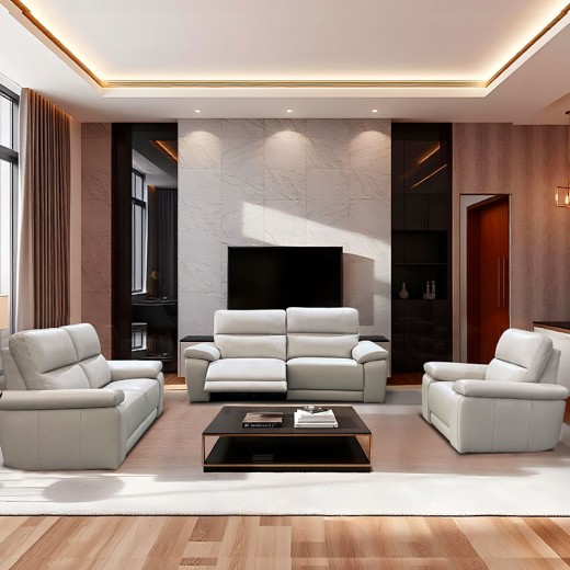 Canapé 3 places relax cuir - Lupin ambiance Canapé 3 places relax cuir - Lupin ambiance