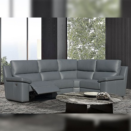 Canapé d'angle relax cuir - Louvre