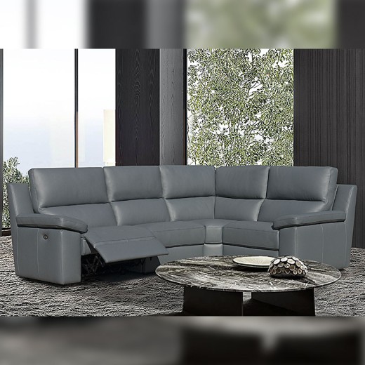 Canapé d'angle relax cuir - Louvre