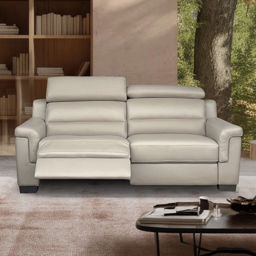 Canapé 3 places relax cuir - Léon