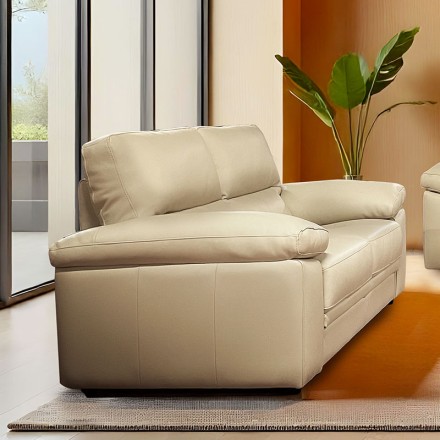 Canapé 3 places relax cuir - Leman profil