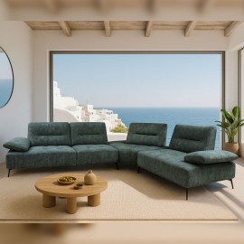 Canapé d'angle droit tissu - Mark