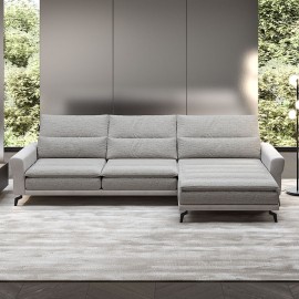 Canapé d'angle à droite tissu - Orly 2